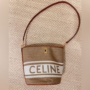 “Celinesque” bucket bag real leather